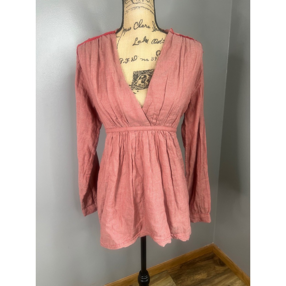 Free People all who wander stripe blouse small bohochic bohemian hippie earthy